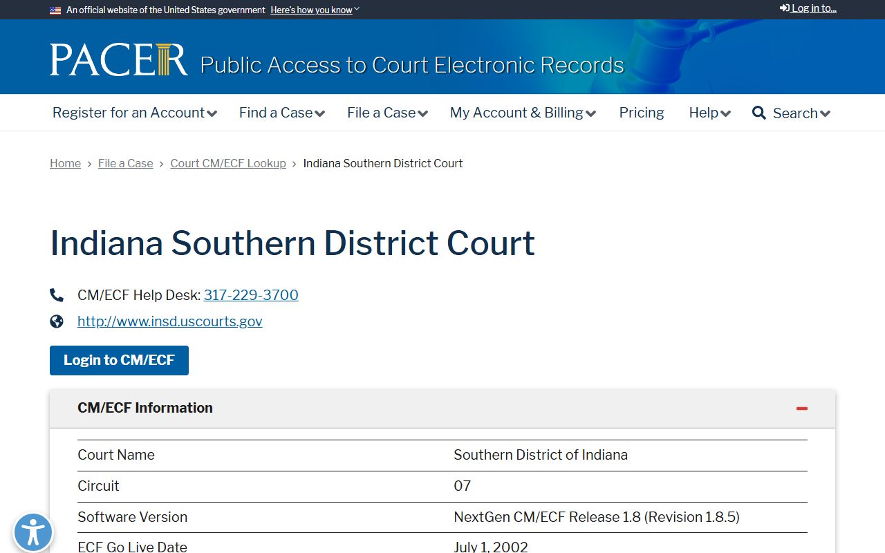 Johnson County court records PACER district court lookup