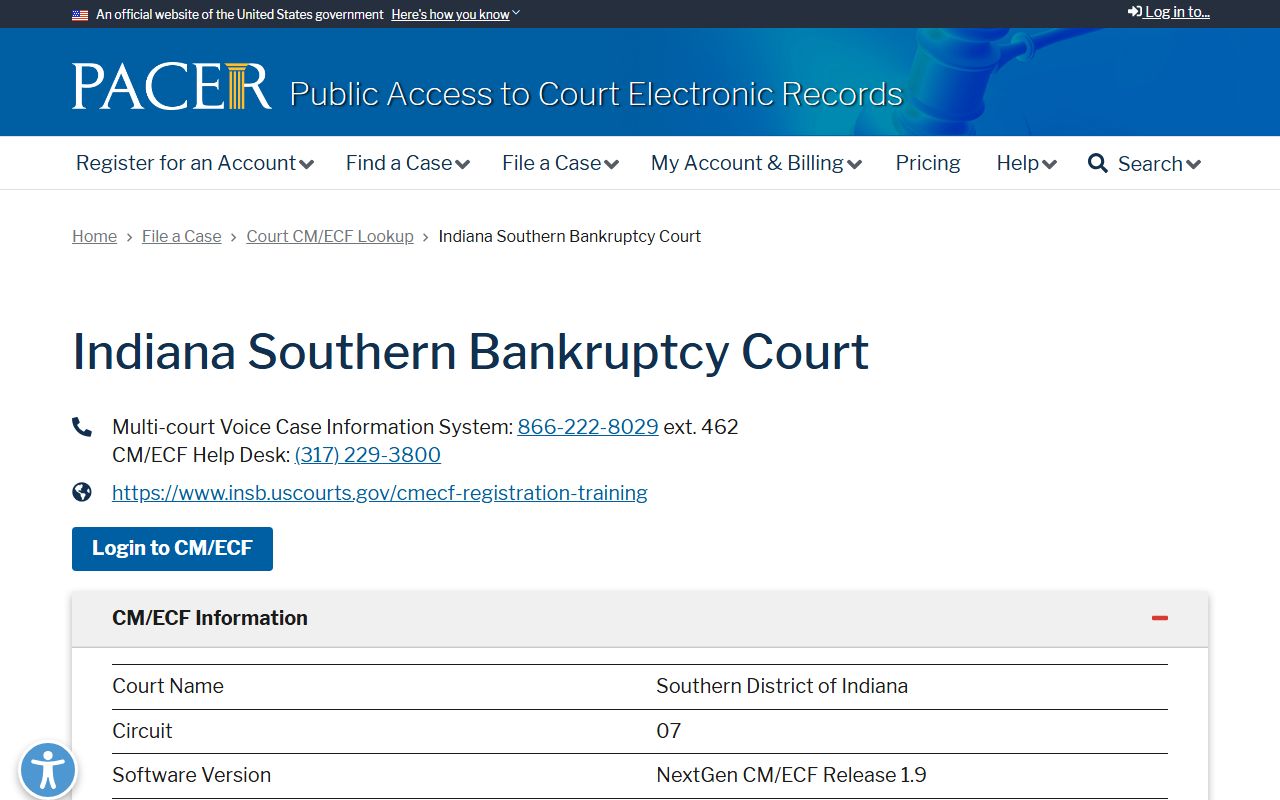 Johnson County court records federal bankruptcy PACER lookup