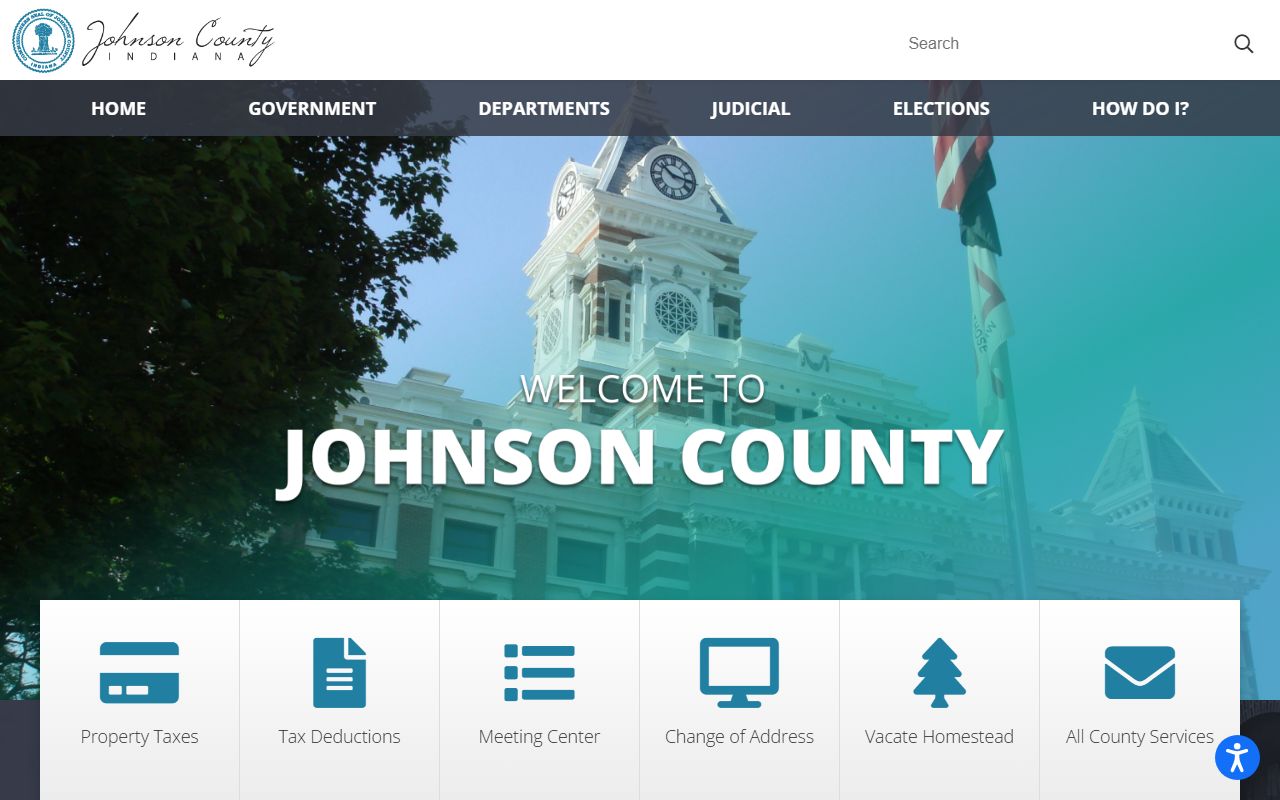 Johnson County court records county government page